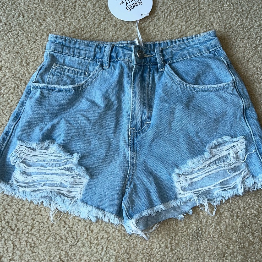 Princess Polly Denim Distressed Women Shorts
